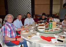 Roel van den Broek of Oriental Plants, George of Javo and Liu Bin of Hezhong International.