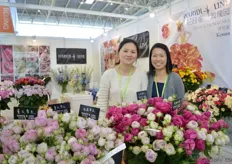 Cherry Nani and Zing Yeo from Waridi Line. They supply spray, cluster and scented roses to Chinese wholesalers. These roses are quite new for the Chinese market as they are not being grown locally.