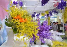Flowers from Taiwan, showcased at the Taiwan export association.