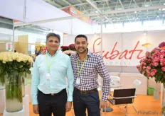 Naren Patel and Ravi Patel of Subati Flowers. They already have customers in China and are exhibiting at the show to expand their presence in China.