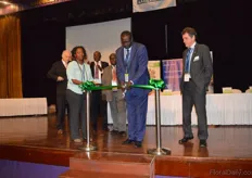 Richard Lesiyampe, Principal Secretary of the Ministry of Environment and Natural Resources officially opens the exhibition