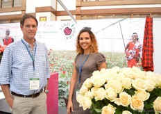 Jos Van Der Venne and Anna Isaevna Cherutich of Sian Roses. Sian Roses has 3 farms; 100 ha in total.