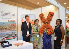 Folkert Schoustra, Manou Aelmans and Gessina Hankanga of the Embassy of the Kingdom of the Netherlands. If Dutch companies have questions or need support regarding setting up a business or running a business in Kenya, they can contact Netherlands Business Hub.