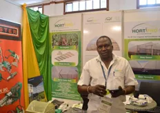 Moses Khaemba of HortiPro. They supply greenhouses, irrigation, down liners and solar solutions to growers in Kenya.