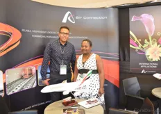 Ayub Ahmed and Judy Otolo of Air Connection.This freight forwarding company transports all kinds of cargo, perishables as well as nonperishable.