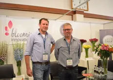 Bert Louwerse and Harry Rooyakkers of Blooming Africa. They grow hydrangeas and Delphiniums in a 1ha sized greenhouse. They mainly export to the Middle East directly and via the action in the Netherlands. The demand for delphiniums is high and therefore, they are planning to expand the greenhouse soon. More on this later in FloralDaily.