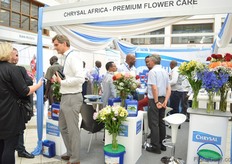 The crowded booth of Chrysal.