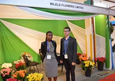 Stella Kabiro and Almaz Ganiev of Milele Flowers. They export Kenyan flowers.