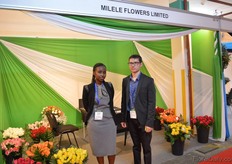 Stella Kabiro and Almaz Ganiev of Milele Flowers. They export Kenyan flowers.