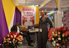 Isaac Nyamweya and Milcah Nyasili of Rumiru Flowers. They consolidate Kenyan flowers and ship them mainly to Russia and Egypt.