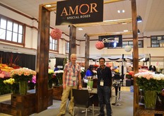 Matti Arielle and Ketan Jerath from Omang and Amor. They were the winners in stand design in the perishables category.