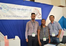 Imran, Esther Kaharir and Sirhan Khan of Carton Manufacturers.