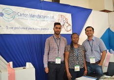 Imran, Esther Kaharir and Sirhan Khan of Carton Manufacturers.