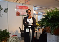 Judy Laboso of Tripple F Agencies. They consolidate and export leather ferns directly to Europe and the Middle East.