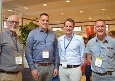 Rinus and Martijn Bouwmand of BSI with Peter de Jong and Jan Ruhe of Vegpro. They are visiting the show.