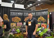 Larry Finley of Terra Nova Nurseries. According to Finley, the Coleos Dwarf Compact is in high demand at the moment as it fits well in the popular Fairy Gardens.