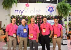 The team of Optimara with a client. They recently introduced a new African Violet; Ingrid.Around August, it will be officially registered.