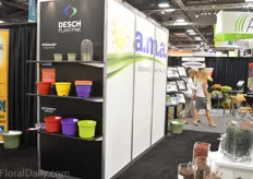 The containers of Desch Plantpak showcased at the booth of A.M.A. Plastics.