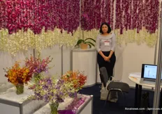 Sun International, a orchid grower from Taiwan, represented by Panadda Pinkaew