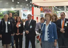 The opening ceremony on the first day. Nadezhda Grigorieva is the general director of GreenExpo exhibition company and the director of FLowersExpo.