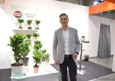 Kees Bakker of Roots in Green. He is participating at the show to strengthen their brand. They are on the market for two years now, but according to Bakker it remains a challenging market as still a lot is being bought on the clock.