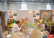 A dress made of flowers.