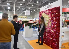 "A lot of pictures has been taken in front of this "flower wall" of the Ecuador Pavillion."