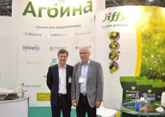 Alexie Chernetsky of Agbina and Lars-Ove Sanberg of Jiffy. Agbina imports the products of Jiffy, along with seeds, cuttings, seedlings, lawn grasses, threes and shrubs. According to Sanberg, Russia is a good market for Jiffy.