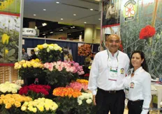 Julio Urrego and Flor Alexis Paez, Rainforest Farms & Bouquets, grower, exporter and importer of roses, carnations, minicarnations and bouquets.