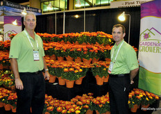 Brian Schulz and Brian Gatcke of Garden City Growers brought their African Violets. With extra items as containers, bows and picks they create gift items.