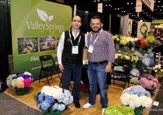 Carlos and Iwan of Valley Springs, a fresh cut flower distributor that specializes in the production of Hydrangeas and Calla Lillie's.