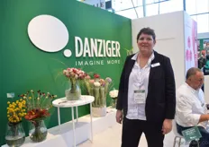 Michal Shafransky of Danziger in front of their re-styled brand image.