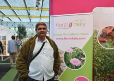 Monoj Sutariya of Petals of Petals. He grows Deliflor Chrysanthemums on 2.5ha in India.
