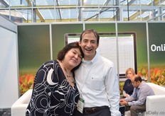 Elena Zarubina of Flowers Expo Moscow and Jairo Cadavid of Colviveros.