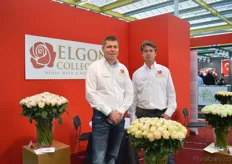 Guido Zwart and Nico van Klaveren of Elgon Collection. They grow 23 rose varieties in a 38 ha greenhouse. They are exclusively growing the Charmant variety of breeder Kordes Roses. Currently 6ha is planted and according to Zwartm, this will probably increase in the future.