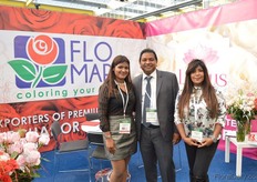 Nadeesha Fernando, N. Fernando and Jayamini Fernando of Flormar. They export Ecuadorian flowers to countries all over the world.