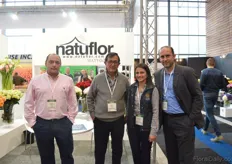 Roberto Villacis and Miguel Ponce of Natuflor with Veronica Soria and Alejandro Martinez of Expoflores.