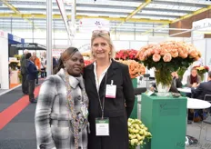 Scolastica Wairimu Gikonyo and Isabelle Henin Spindler of Red Lands Roses.