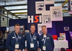Roy van Schagen, Jos Roodenburg and Peter Marsen of HSI. HSI has five product categories: crop protection, machinery, plant nutrition, nursery supplies and technical installations