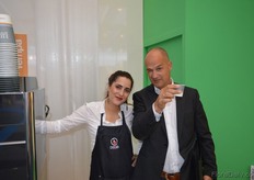 Arwin van der Wees of SPX Flow likes the coffee made by Cascara Events.