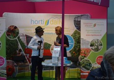 William Armellini of Flowers and Cents talking with our colleague Eelkje Pulley of HortiDaily and FloralDaily.