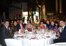 Table with individual guests, including people from China Flower Association, Beijing Nabobay, AIPH and Gygga.