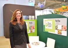 Patent Agent Cassy Bright from Hortis USA in the SUSTA booth.