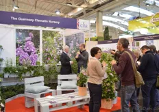 The busy booth at The Guernsey Clematis Nursery.