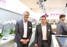 Edwin van den Nieuwendijk and Christian Bremkens of Bremkens Orchids. They are exhibiting at the show for the second time. They are breeding orchids for 20 years, and the marketing and sales of their varieties was done by another company. Since one year, they are now doing their marketing and sales themselves.