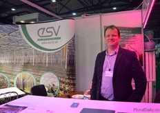 Wim Steeghs of Philips in the booth of ESV, a partner company of Philips.