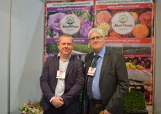 Melflora has a booth too at the show. On the picture Alexander of Melflora and J. Roozen of M. Thoolen.