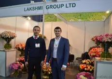 Sergui Trigub and Alexandr Safaralley of Lakshmi. This company exports Kenyan flowers to all over the world.