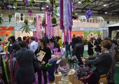 Visitors interested in decoration material.