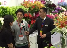 Joca of Japen Flower Designer being interviewed.